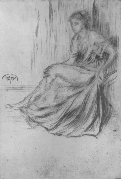 Sedící dívka, c1869, 1904 od James Abbott McNeill Whistler