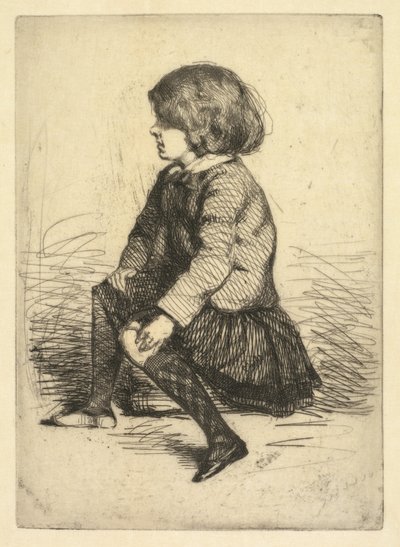 Seymour Haden Jr., sedící. od James Abbott McNeill Whistler