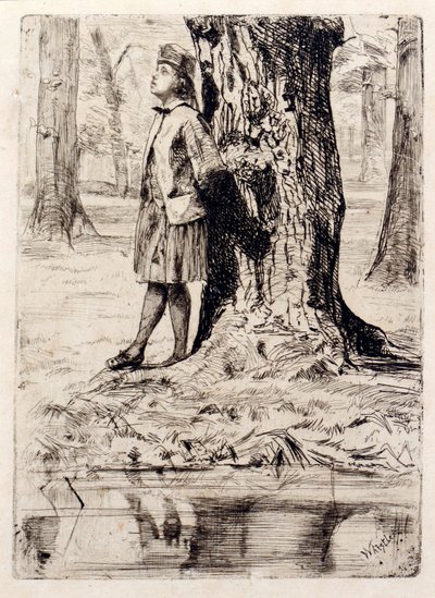 Seymour stojící pod stromem od James Abbott McNeill Whistler