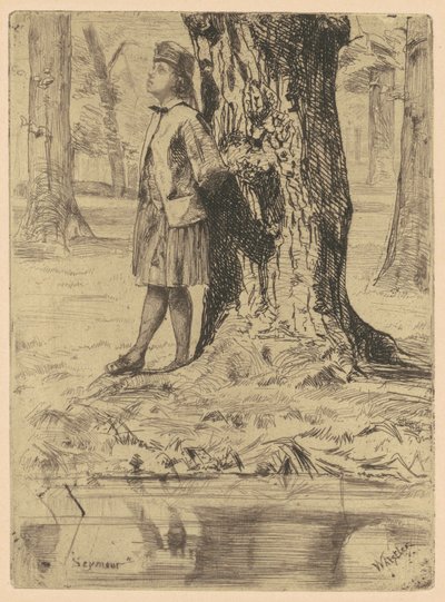 Seymour stojící pod stromem, 18581859. od James Abbott McNeill Whistler