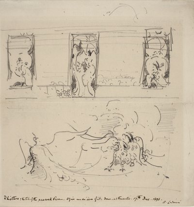 Skica Pavího pokoje, 1898 od James Abbott McNeill Whistler