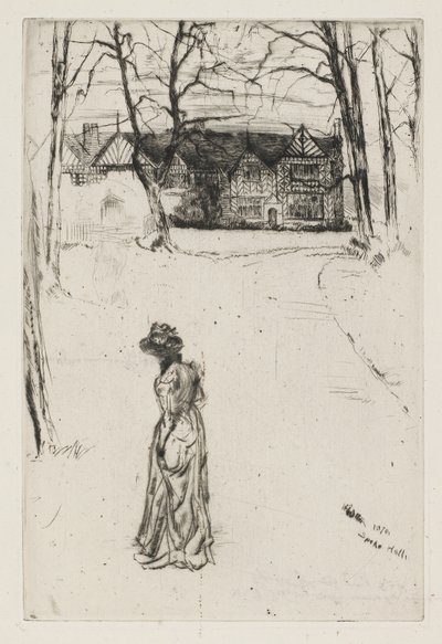 Speke Hall, č. 1, 1870 (lept a suchá jehla na papíře) od James Abbott McNeill Whistler