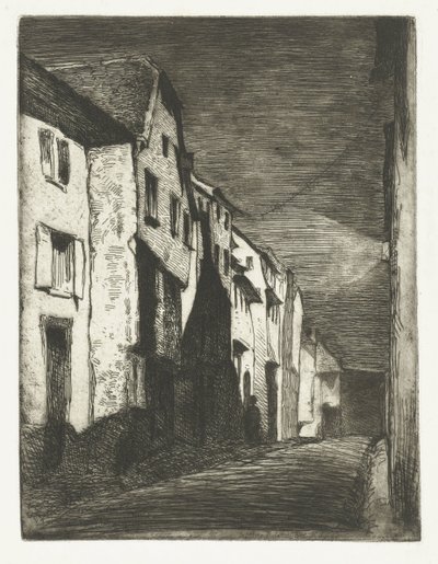 Straat v Saverne Ulice v Saverne Dvanáct leptů z přírody (název série) od James Abbott McNeill Whistler
