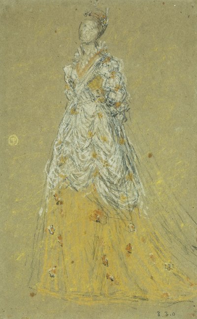 Studie na „Symfonii v tělové barvě a růžové“ od James Abbott McNeill Whistler