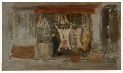 Řeznictví, asi 1888-89 (olej na dřevěné desce) od James Abbott McNeill Whistler