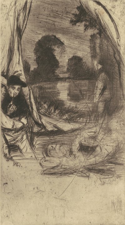 The Camp, 1861, publikováno 1879. od James Abbott McNeill Whistler
