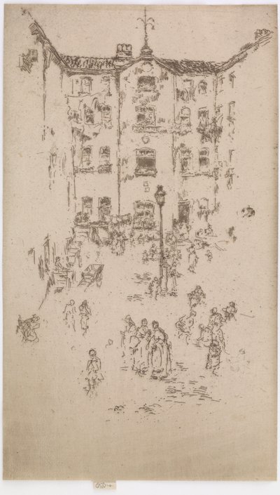 The Courtyard, Brusel, 1887. od James Abbott McNeill Whistler