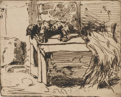 Pes na psí boudě, 1858. od James Abbott McNeill Whistler