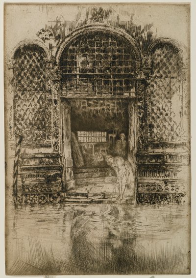 The Doorway, 1880 (lept a suchá jehla na papíře) od James Abbott McNeill Whistler