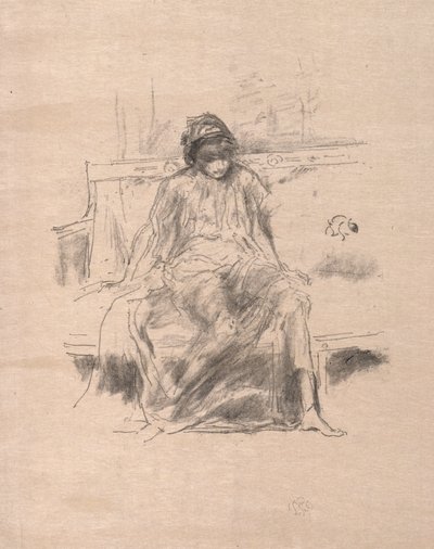 Sedící postava zahalená, 1893. od James Abbott McNeill Whistler