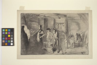 The Forge (suchá jehla) od James Abbott McNeill Whistler