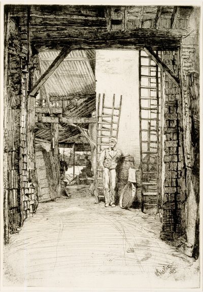 The Lime Burner, 1859 (lept a suchá jehla) od James Abbott McNeill Whistler