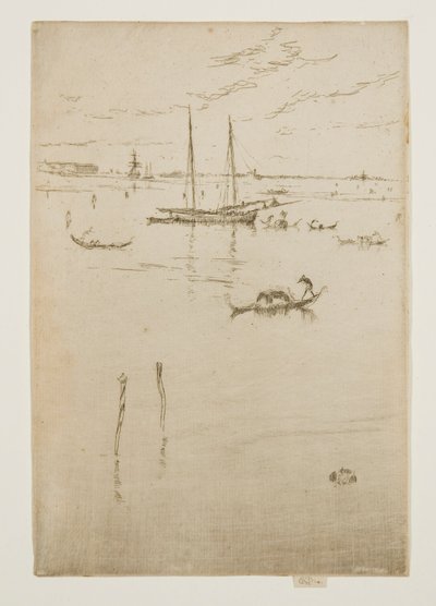 The Little Lagoon, from the Twelve Etchings, also known as the First Venice Set od James Abbott McNeill Whistler