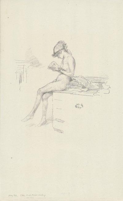 Malý akt model, čtení od James Abbott McNeill Whistler