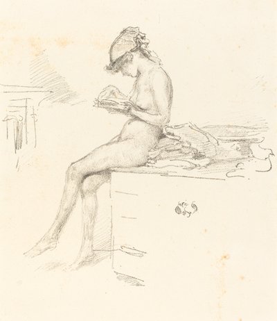 The Little Nude Model, Reading, 18891890. od James Abbott McNeill Whistler