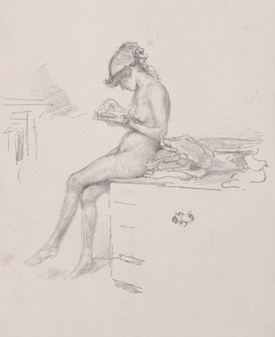 The Little Nude Model Reading, 1890. od James Abbott McNeill Whistler