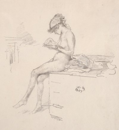 The Little Nude Model Reading, 1890. od James Abbott McNeill Whistler