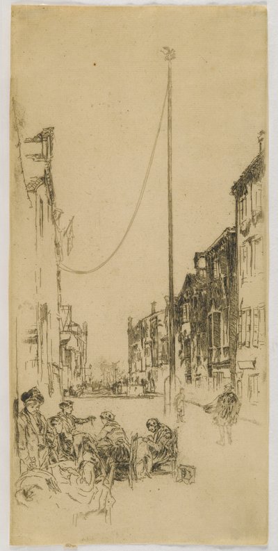 Stožár, 1880 (lept na papíře) od James Abbott McNeill Whistler