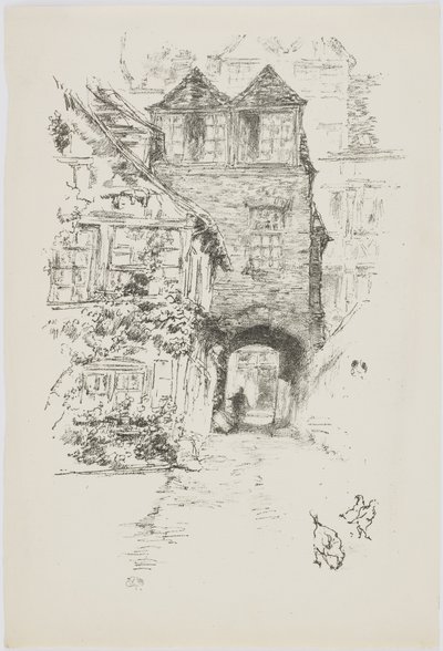 Kněžský dům, Rouen, 1894-95 (litho na papíře) od James Abbott McNeill Whistler