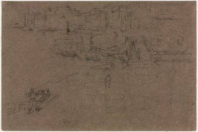 Riva, Benátky. od James Abbott McNeill Whistler