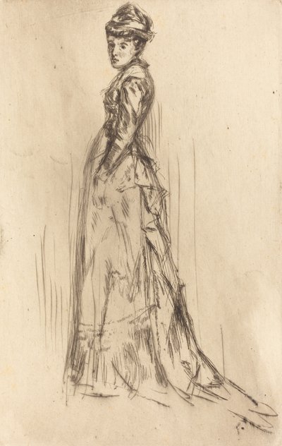 Hedvábné šaty, c. 1873. od James Abbott McNeill Whistler