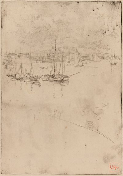 Parník, Benátky, 1879-1880. od James Abbott McNeill Whistler