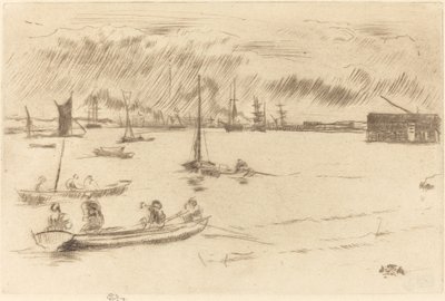 Temže směrem k Erithu, c. 1877. od James Abbott McNeill Whistler