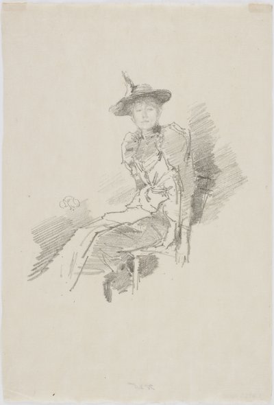 Okřídlený klobouk, 1890 (litho na papíře) od James Abbott McNeill Whistler