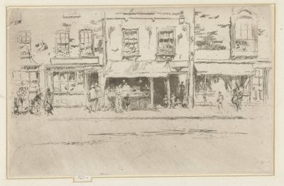 Viswinkel v Chelsea The Fish-Shop, Busy Chelsea od James Abbott McNeill Whistler
