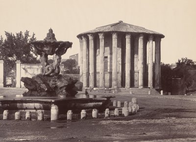 Chrám Vesty a fontány, Řím, 1860. od James Anderson