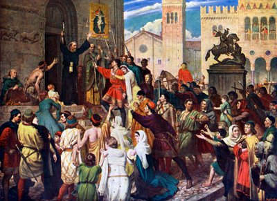 „Petr poustevník káže první křížovou výpravu“, 1926 od James Archer