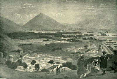 Bala Hissar a město Kábul z horní části citadely, c1842, 1901. od James Atkinson