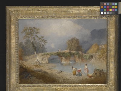 Vyčištění za pěkného počasí, Beddgelert, Severní Wales (olej na plátně) od James Baker Pyne
