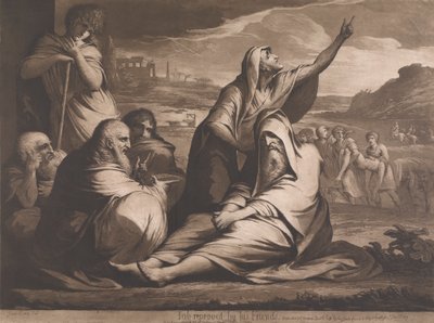 Job pokárán svými přáteli od James Barry