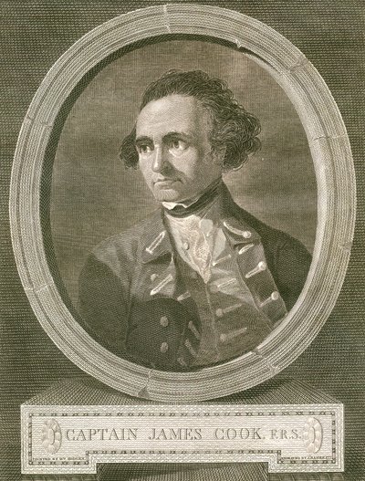 Portrét kapitána Jamese Cooka od James Basire
