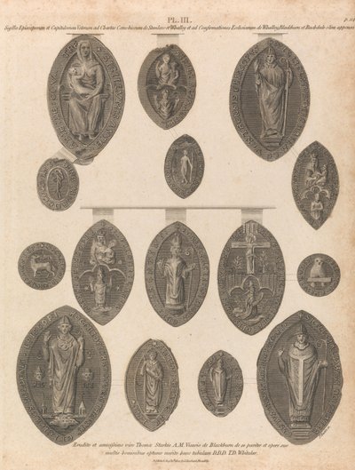 Seals of Whalley Abbey od James Basire