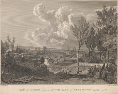 Pohled na Oxford z jižní strany Heddington Hill od James Basire