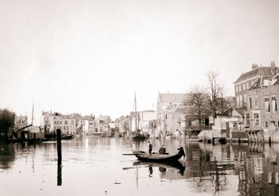 Loď na kanálu, Dordrecht, Nizozemsko, 1898. od James Batkin