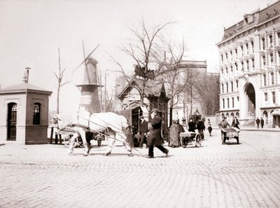Muž s koněm, Rotterdam, 1898. od James Batkin