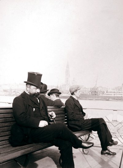 Cestující na trajektu, Rotterdam, 1898. od James Batkin