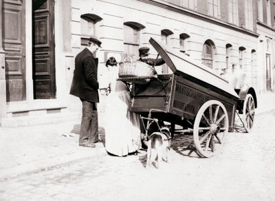 Lidé a psí vozík, Antverpy, 1898 od James Batkin