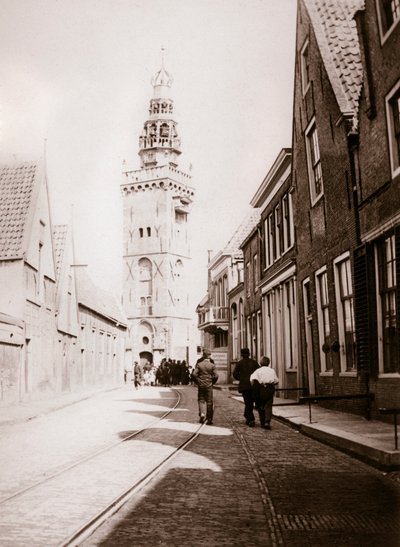 Pouliční scéna, Monnickendam, Nizozemsko, 1898. od James Batkin
