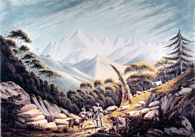 Nepálští pastevci v Himalájích, 1826 od James Bolivar Manson