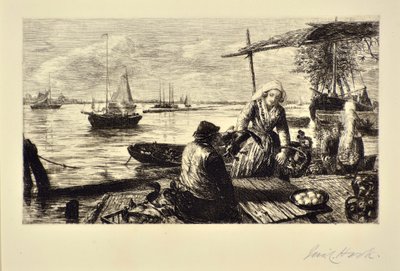 Market Boat, Holandsko od James Clarke Hook