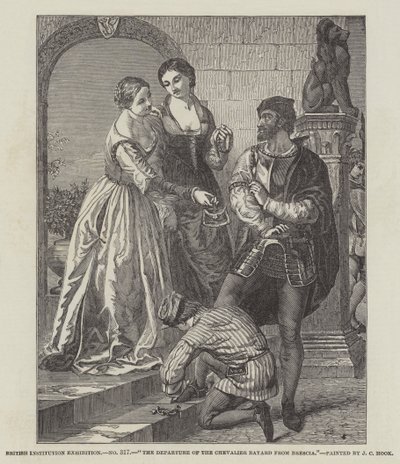 Odjezd Chevalier Bayard z Brescie od James Clarke Hook
