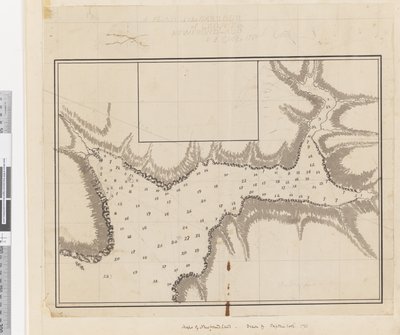 ib. Plán přístavu Croque na Newfoundlandu od James Cook
