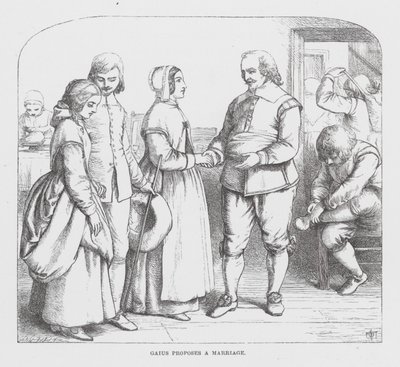 Gaius žádá o ruku (rytina) od James Dawson Watson