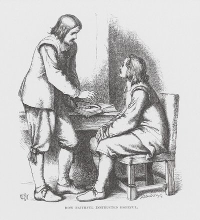 Jak věrný poučený nadějný (rytina) od James Dawson Watson
