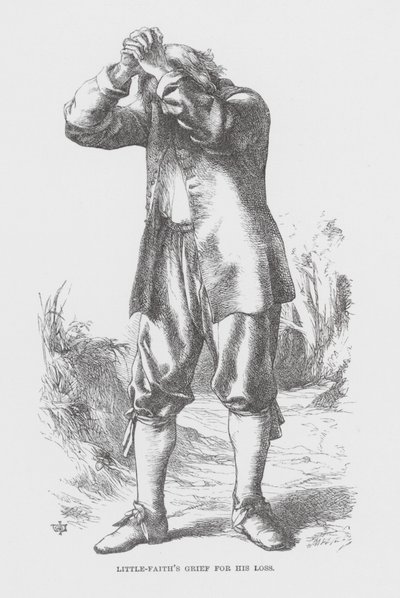 Little-Faithův zármutek nad jeho ztrátou (rytina) od James Dawson Watson