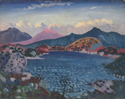 Jezero Bala, kolem roku 1911 (olej na panelu) od James Dickson Innes